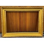 A French 19th Century Empire plaster gilt picture frame, 121 x 166cm Sight size: approximately 86.