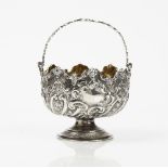 A late Victorian silver sugar basket,