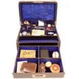 A collection of jewellery, vertu and militaria,