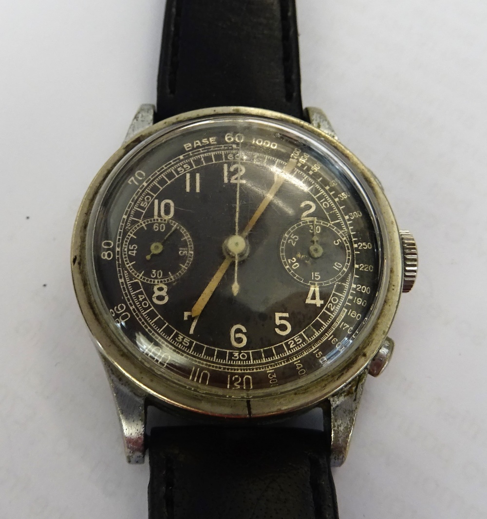 A base metal circular cased gentleman's chronograph wristwatch, - Image 7 of 7