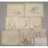 Anna B Gardiner (British 19th/20th Century), A folio of sketches with views of Italy,