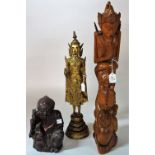 A Thai gilt bronze figure of Buddha, late 19th century,