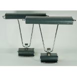 A pair of desk lamps 'Jumo' model N71, designed by Eileen Grey, with adjustable reflectors,