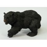 A modern bronze model of a bear, length 37cm.