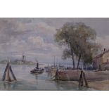 English School, 20th Century, Dordrecht, watercolour,