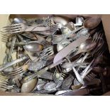 A quantity of modern silver plated flatware, (qty).