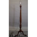 A Victorian style mahogany standard lamp, 140cm high.