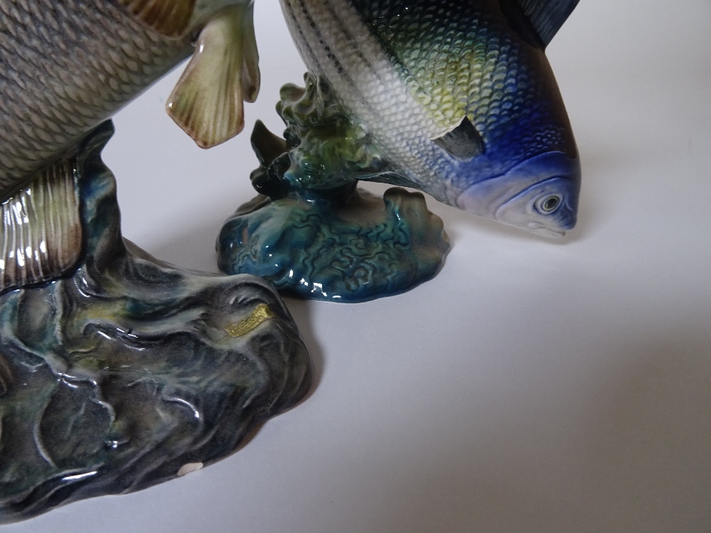 Two Beswick fish, (a.f.), two Murano style glass fish and another model of a fish, (5). - Image 7 of 11