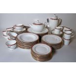 Wedgwood, a modern dinner service with gilt rim decoration and a Wedgwood Colorado part tea service,