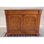 A Victorian mahogany chiffonier, the single frieze drawers over moulded panel doors,