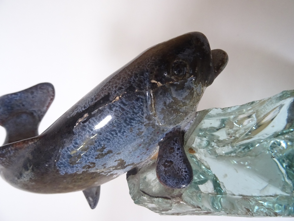 Two Beswick fish, (a.f.), two Murano style glass fish and another model of a fish, (5). - Image 11 of 11