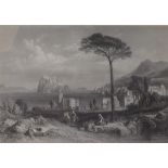 After Clarkson Stanfield, A lakeland view, engraving, 17 x 25.