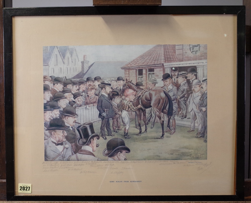 A pair of reproduction prints; Some Scalps from Newmarket; Chasing at Sandown Park, each 27 x 39cm, - Image 2 of 16