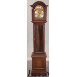 Tempus Fugit, a modern stained beech longcase clock, 36cm wide x 185cm high.