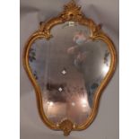 A modern French gilt framed wall mirror, 61cm wide x 90cm high.