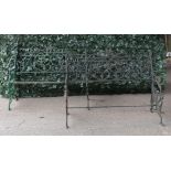 A pair of cast-iron garden benches with fruiting vine decoration (2)