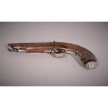 A 19th century percussion pistol, 28cm long