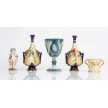 A group of English and Continental ceramics, late 19th and 20th century, comprising; a pair of...