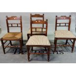 A set of four Regency mahogany dining chairs