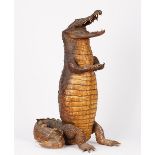 Taxidermy: An upright Crocodile