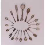 A group of silver English and foreign flatware, (qty)