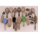 Silver mounted brushes and further items, (qty)