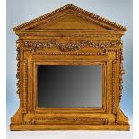 A large 18th style gold painted overmantel mirror.