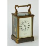 Sir John Bennett Ltd, Paris, a brass cased carriage clock