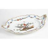 A large Meissen Marcolini period shaped oval stand, late 18th/early 19th century, painted in...