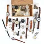 A Cyma Watersport steel backed base metal cased wristwatch, a Rotary gentleman's wristwatch, a...