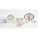 A group of English ceramics, late 18th and 19th century, comprising; a Spode earthenware two...