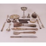Three silver mounted combs and further items, (qty).