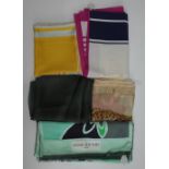 A collection of designer silk scarves, (5)