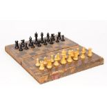 A boxwood and ebony chess set (2)
