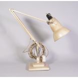 ‘Herbert Terry’, an early 20th century angle poise lamp, 90cm high