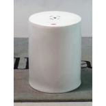 A modern Chinese white glazed garden seat, 33cm diameter; 43cm high