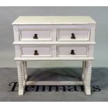 An 18th century style white painted side table