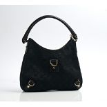 A Gucci black GG shoulder bag