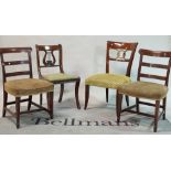 A pair of 19th Century mahogany bar back dining chairs