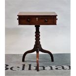 A 19th century mahogany side table with single frieze drawer