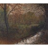 Ancel Morgan, Stream by the park, signed and dated 'Ancel Morgan 68' oil on board 61 x 71cm