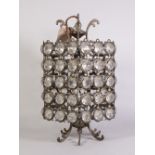 A modern gilt metal and glass bead octagonal ceiling light, 24 cm wide; 44 cm high