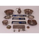 Silver and silver mounted wares, comprising; a late Victorian rectangular hinge lidded box,...
