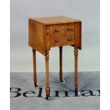 A Victorian bird’s eye maple drop flap side table