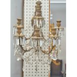 A pair of Empire style gilt-metal six-light wall appliques
