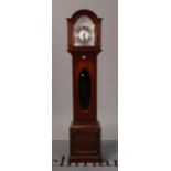 A modern mahogany longcase clock, 30cm wide;170cm high