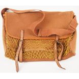 Shooting interest; a Brady leather and canvas shoulder bag (5)