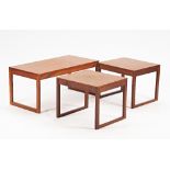 Possibly Archie Shine for Robert Heritage, a set of three teak occasional tables, one...