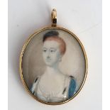 An 18th century portrait miniature.