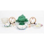 A group of English and Continental ceramics, 19th and 20th century, comprising; a Meissen...